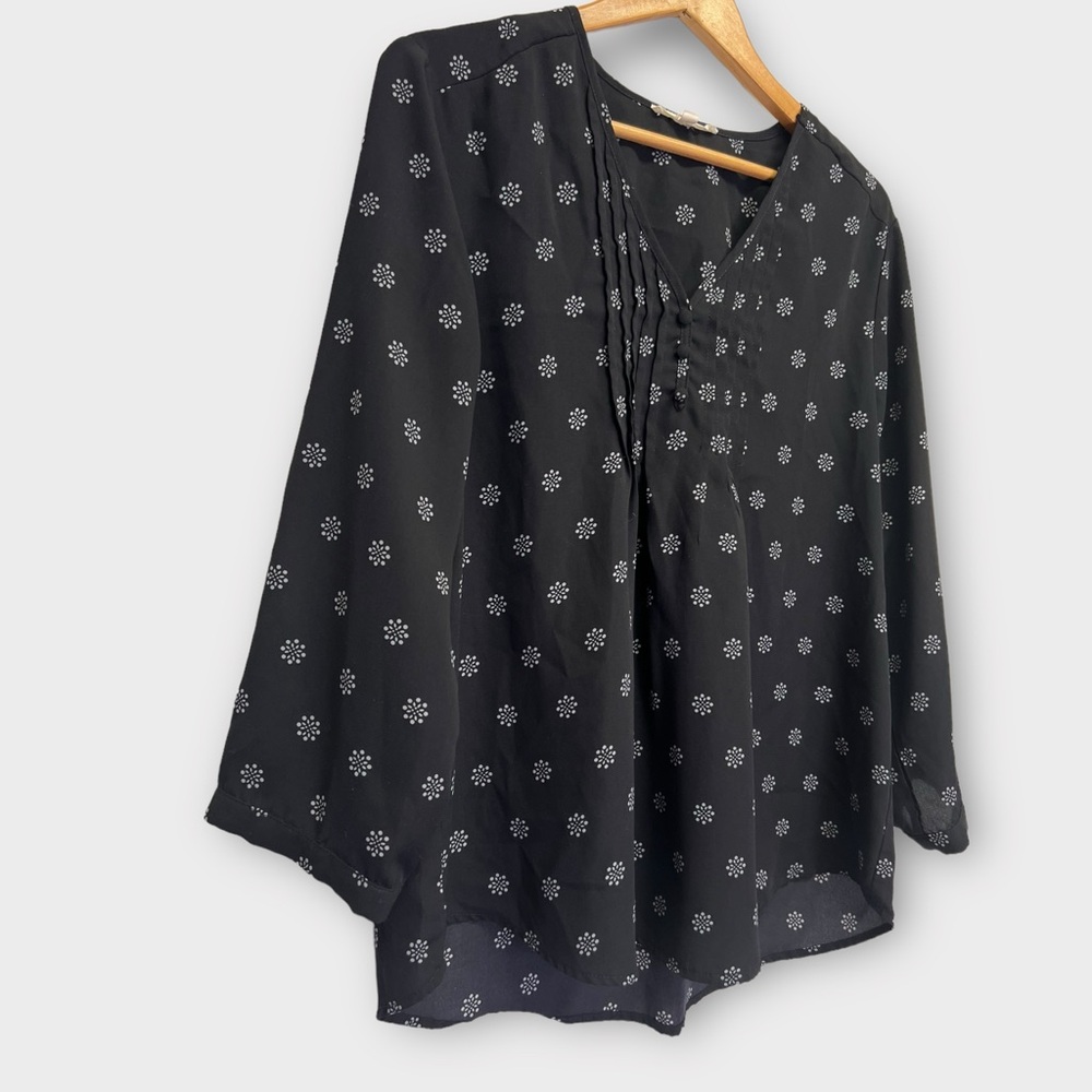 Fun2fun | Black Polyester Floral Pattern Blouse |… - image 3